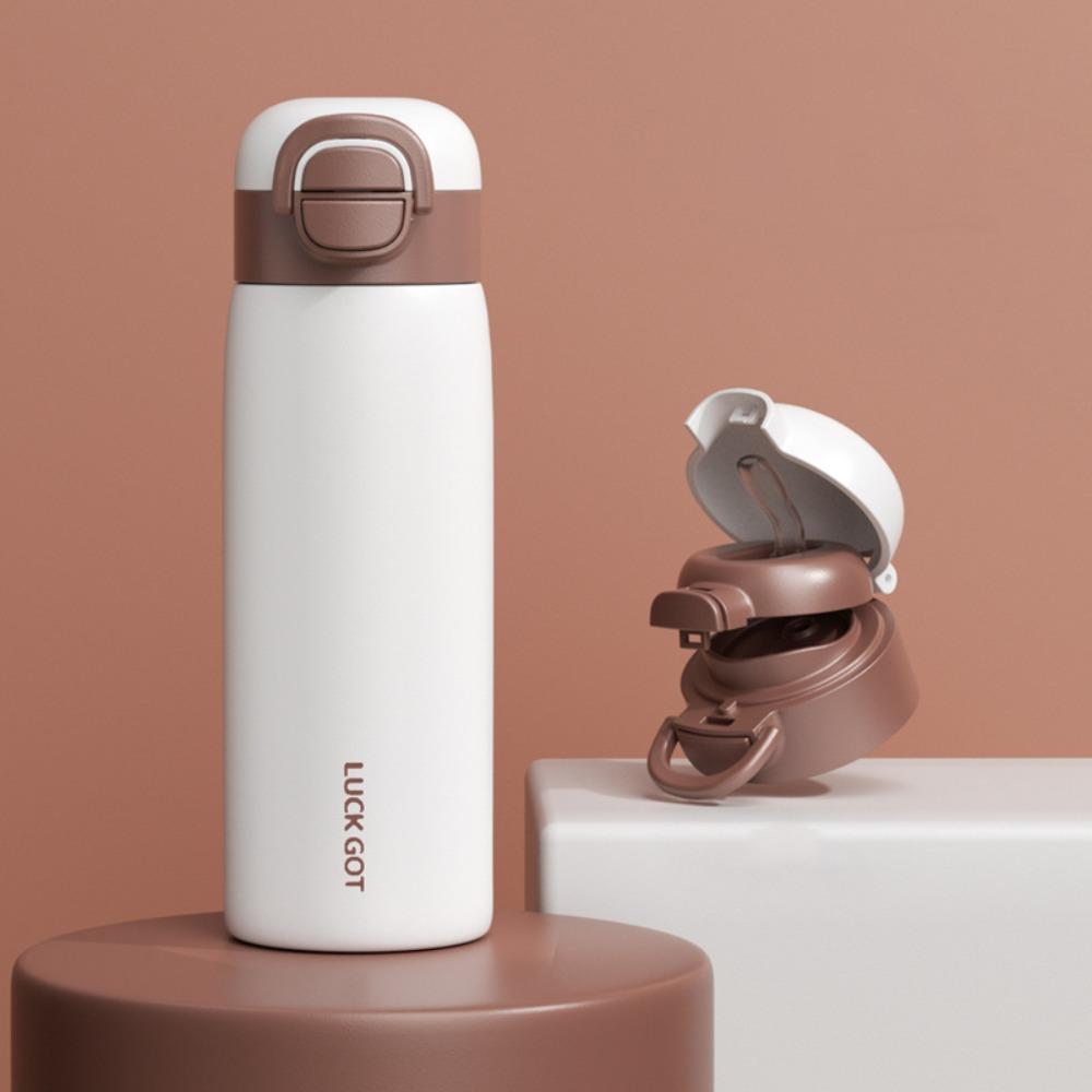 

500 мл Подвійні Вакуумні Фляги для Напоїв 316 Нержавіюча Сталь Пляшка для Води Портативна Термокружка Кава білий/кавовий