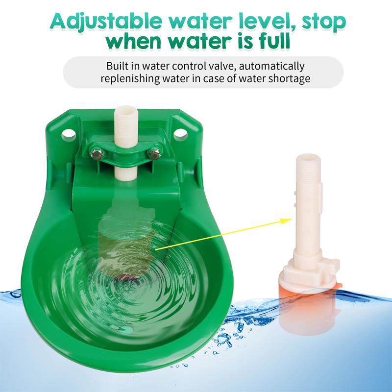 Livestock Sheep Goat Drinker Bowl With Valve Automatic Drinking Bowl Plastic Water Fountain Cattle Sheep Dog Feeding Equipment