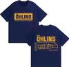 A Stylish and Fun OHLINS Motorcycle Shock Absorber Pattern 2026 Spring summer new Fashion Print Pure Cotton Casual Retro Tshirt