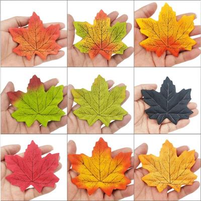 Maple Leaf Thanksgiving Decorations: Faux Tree Leaves for Autumn Table Settings and DIY Home Ornaments