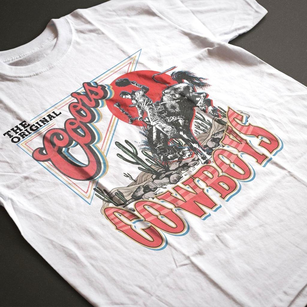 Vintage Style The Original Coorsss Beer Cowboy Women’s Scoop T-Shirt S-5XL