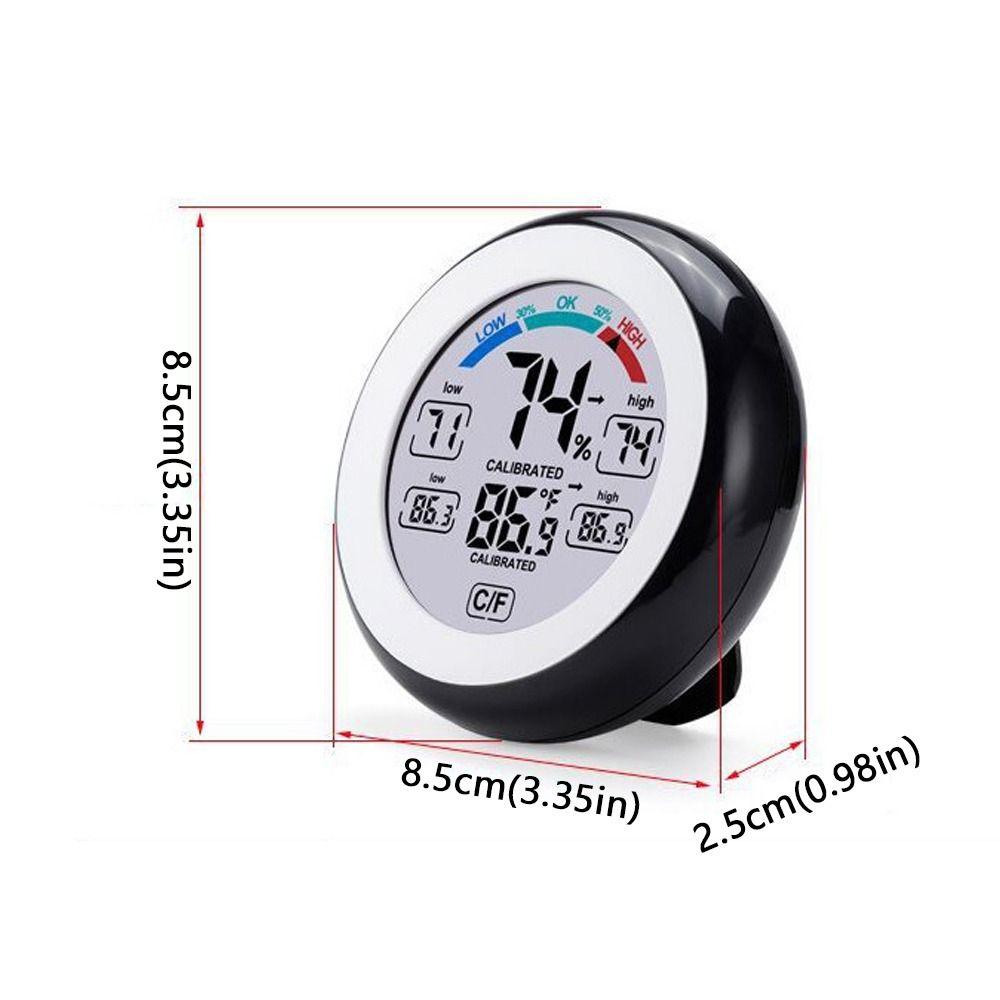 Circular Temperature Humidity Meter  Temperature Humidity Tester Alarm Clock  Car Auto