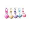 5pcs Anti-lost Love Resin Keychain Colorful Car Keychain Cute Heart Pendant Keyring  Earphone Bag
