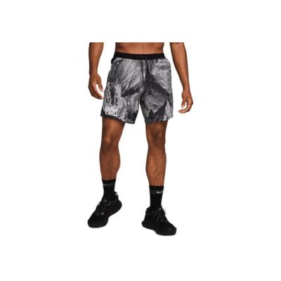 Printed Mid-Rise Fitted Casual Shorts Men Shorts Gray FV9949-010