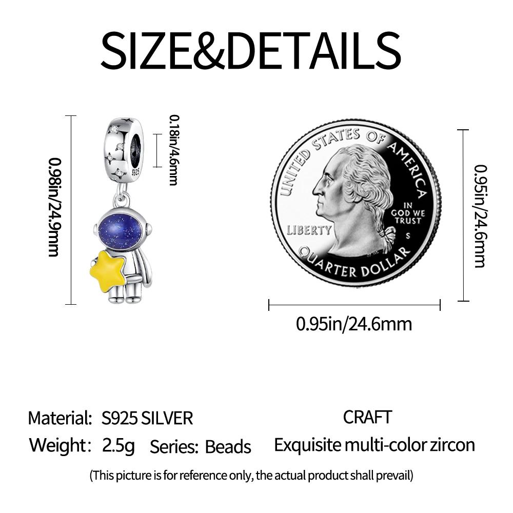 Charm Bead Charms Authentic copper Starry Sky Space Pendant Bead Charms Compatible With Bracelets Diy Fine Gift Women Delicate Jewellery Accessory