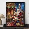 Santa Claus Diamond Painting Painting Set, DIY Cross Stitch Crafts, 5D Gem Rhinestone Crafts, Home Decoration Wall Mural Gifts