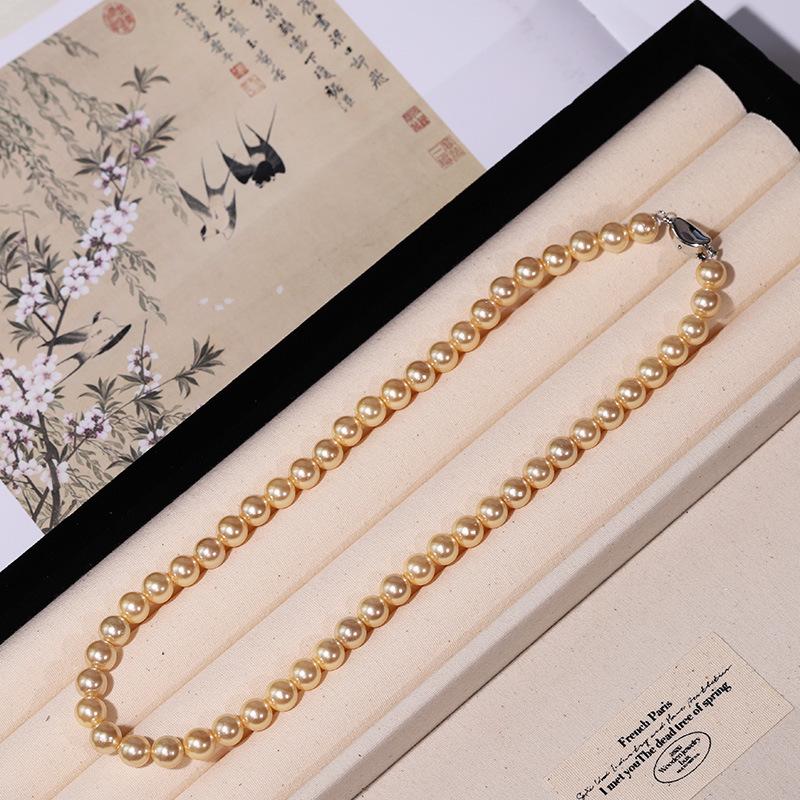 Mother-of-Pearl Shell Bead Necklace for Women - Perfect Mother's Day Gift