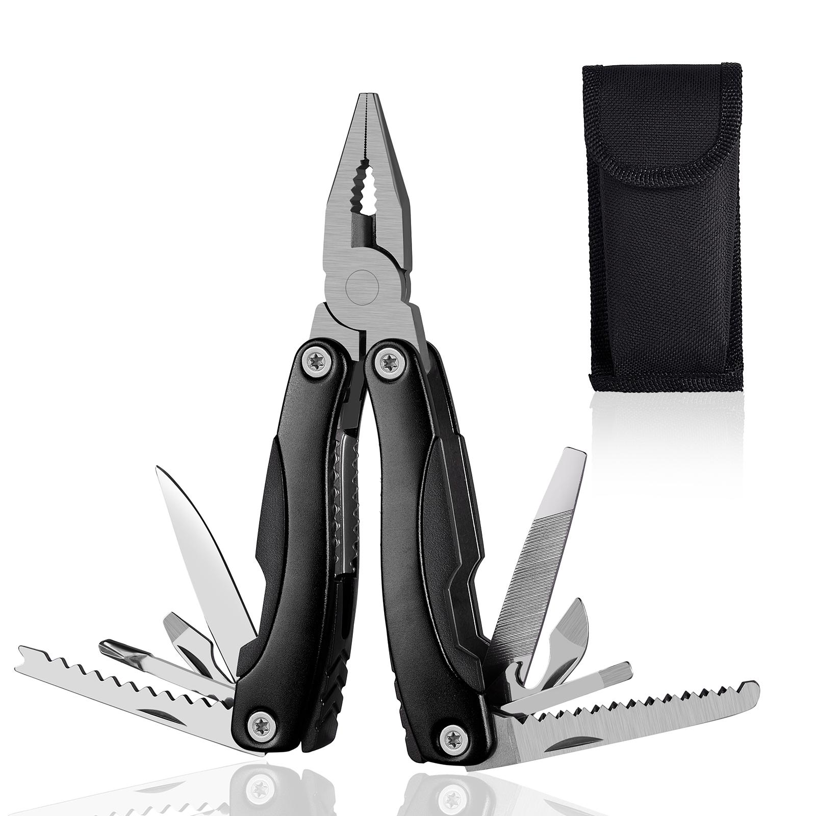 

Портативный карманный многофункциональный инструмент плоскогубцы нож отвертка ручной инструмент для выживания на открытом воздухе кемпинга рыбалки охоты походов чёрный