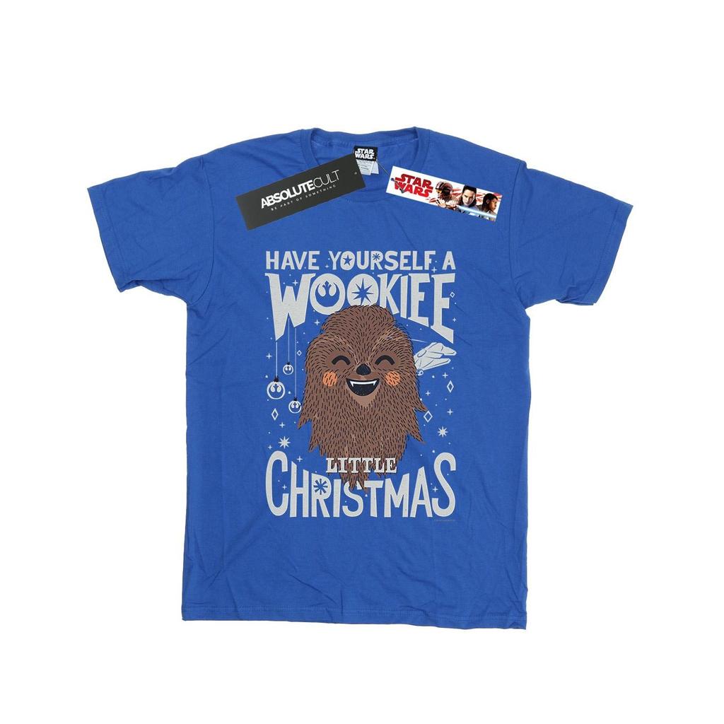 STAR WARS Womens/Ladies Wookiee Little Christmas Cotton Boyfriend T-Shirt