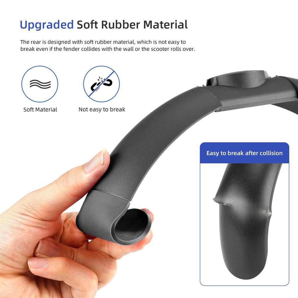 Gray Ulip Front Fender with Rubber and Screw for Xiaomi Scooters