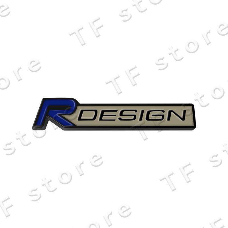R Design Logo Car Front Grille Emblem Sticker For Volvo XC60 XC40 XC90 S40 S60 C30 V60 Car Side Fender Rear Trunk Badge Decor