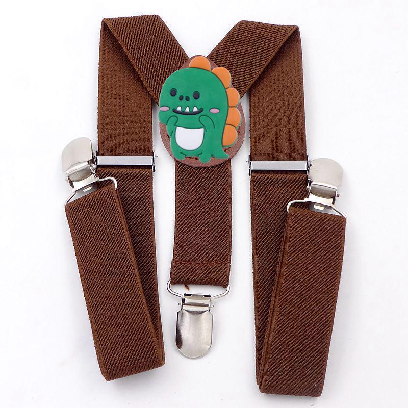 Beige Cartoon-Hosenträger in Y-Form mit 3 Clips für Jungen und Mädchen