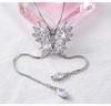 Dámské Zirkon Butterfly Dlouhý náhrdelník Svetr Řetízek Módní Kovový řetízek Crystal Cz Zvířecí přívěsek Náhrdelníky Upravené