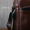 NZPJ Vintage Genuine Leather Men’s Shoulder Bag Top Grain Cowhide Crossbody Bag Trendy Men’s Bag  For 10-inch IPad