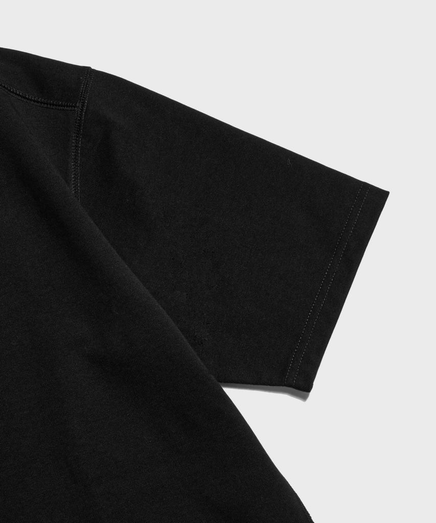 Beulonseun 10.6 Oz Cotton Short Sleeve Henley Tee Black