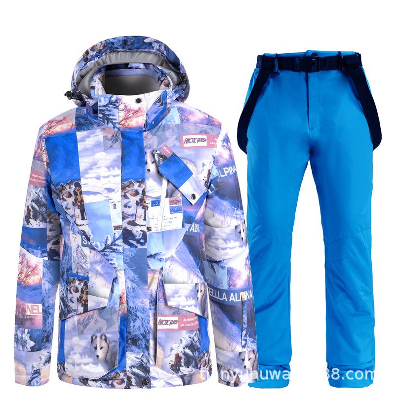 Korean Style Winter Ski Suit: Warm, Thickened Set for Men & Women