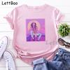 Nezuko Kimetsu No Yaiba Funny Graphic Pink T Shirts Women Vintage Anime Print Tee Shirt 90S