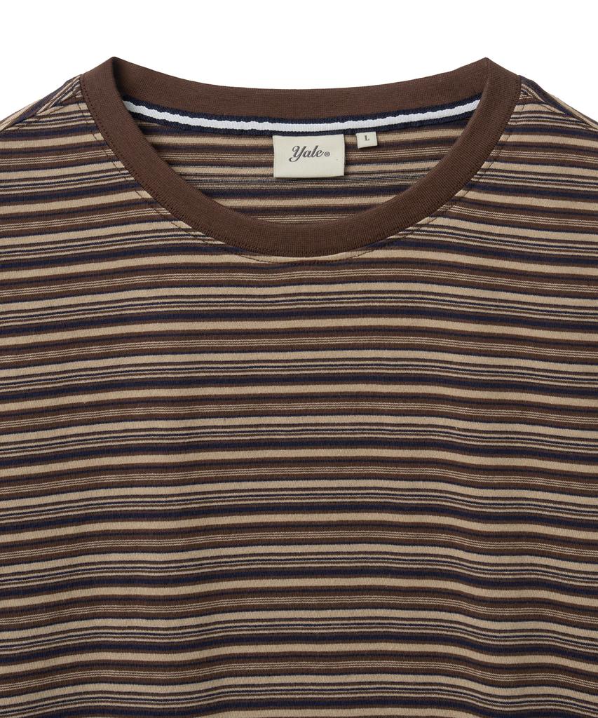 YALE Multi-Stripe T-Shirt_Brown