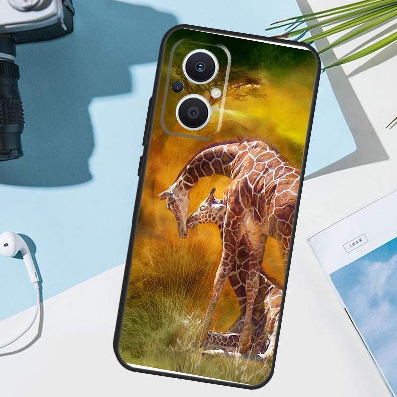 Cute Cartoon Giraffe Cover For OPPO Reno 14 F 13 12 11 10 Pro 11F 12F 13F 7 8 Lite OPPO Find X9 X8 X6 X5 Pro Case