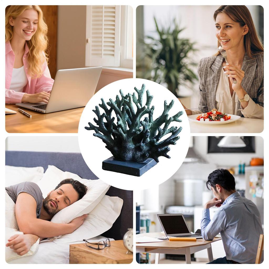 Harz Korallenstatue Harz Faux Koralle Realistische Dekorative Skulptur Künstliche Statue Nautisches Ornament Für Wohnzimmer Eingang