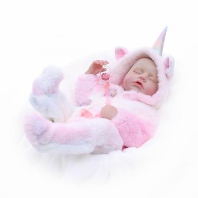 Cloveray Reborn-Puppe 20 Zoll Niedliche Vinylpuppe mit wechselbarer Kleidung Baby-Puppe Sammlerpuppe Perfektes Geschenk für Weihnachten, Geburtstag, Neujahr