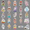 50 Sheets Cute Labubu Elf Team Waterproof Cartoon Journal Stickers