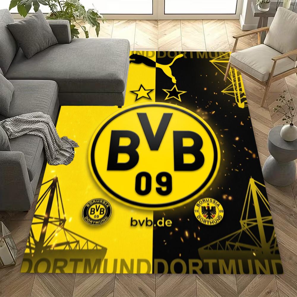 Bvb Dortmund Football Emblem Floor Mat Suitable For Dormitory Entryway Playrooms Game Room Antislip Carpet Office Home Decor Spiritual Gift