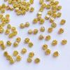 Bulk 10Pcs 7Mm Gold Flower Stamen Alloy Flatback Embellish Diy Earring Parts Findings Jewelry Accessory