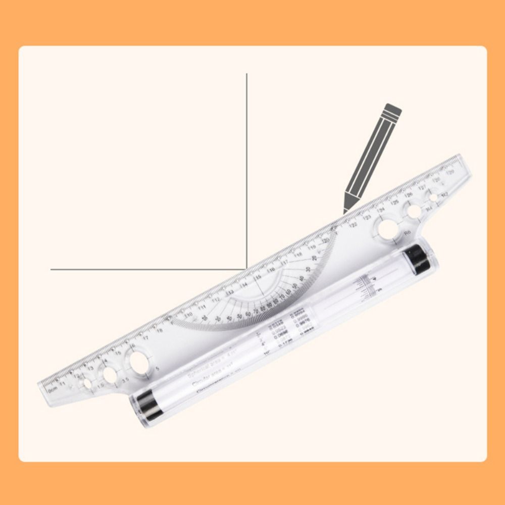 15/30CM Math Drawing Ruler Plastic Drawing Measuring Tool Angle Balance Ruler  Architectural