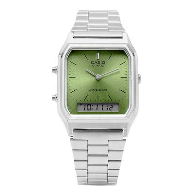 Aq 230a 3amqydf  Aq 230a 3a  Analog Digital Square Vintage Retro Public Metal Watch