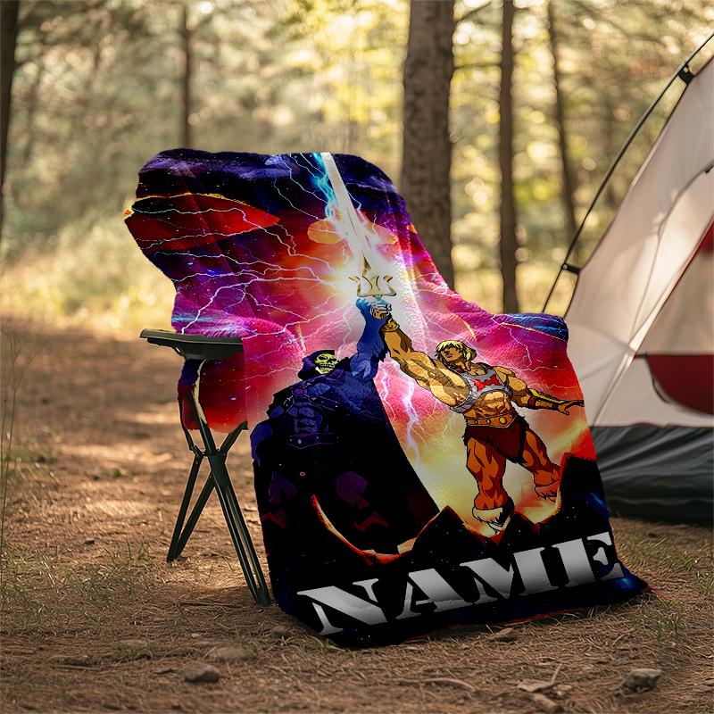 Personalized Custom Name Blanket - He-Man and the Masters of the Universe Print Design,Blanket for Sofa,Bed,Travel,Camping - Soft and Warm, Great Gift
