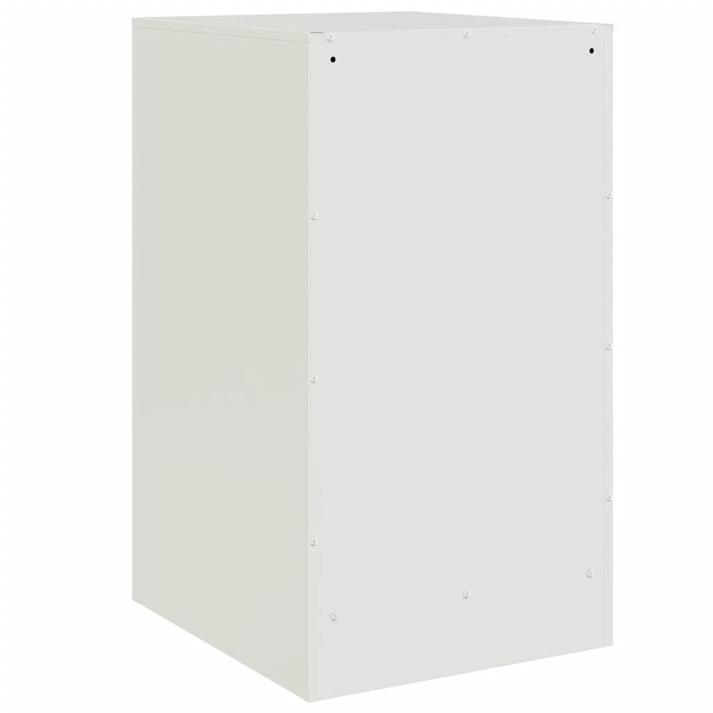 Nightstand White 34.5 x 39 x 62 cm Steel