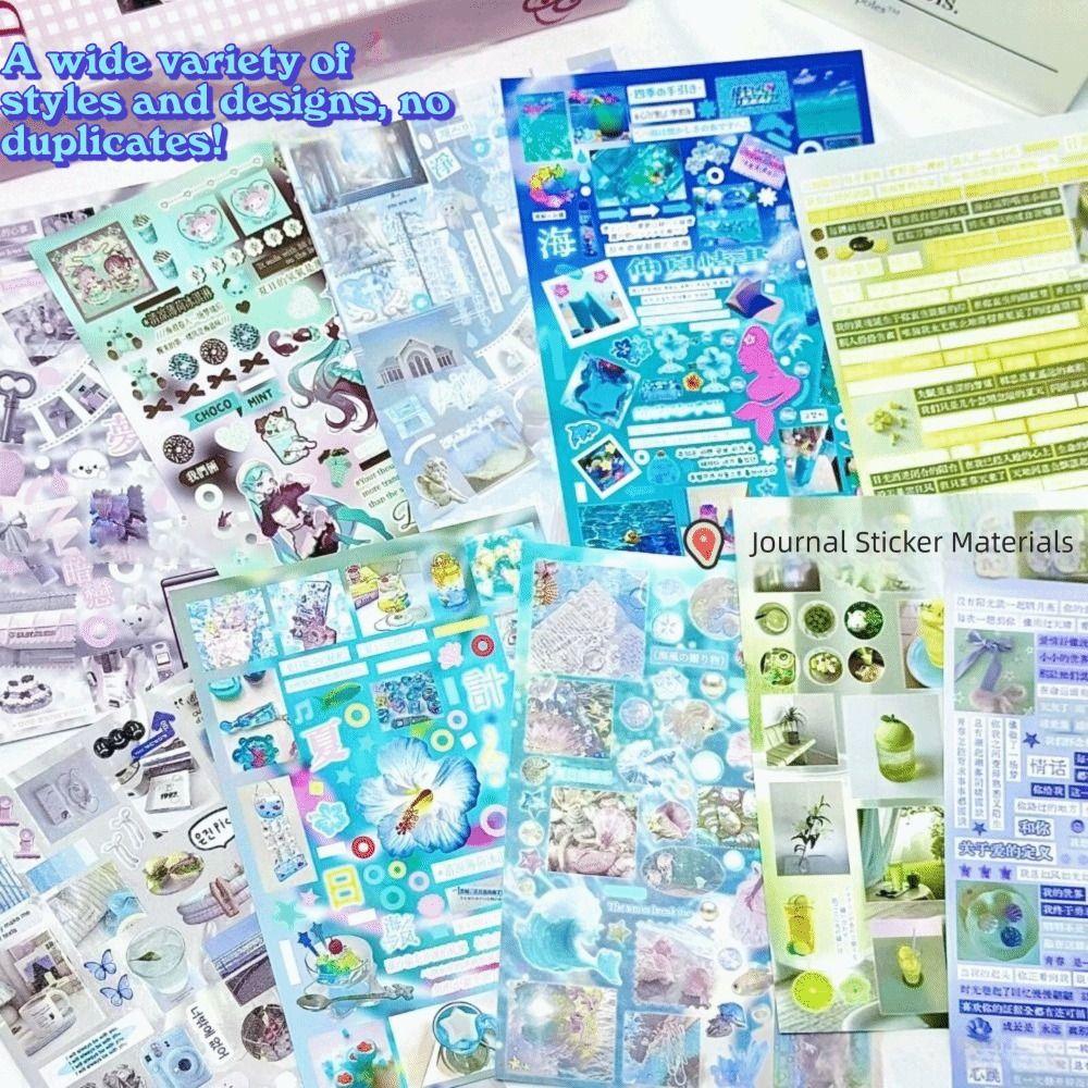 DIY Y2K Stickers Book 24 Pages Scrapbooking Stickers GIfts Material Sticker Book