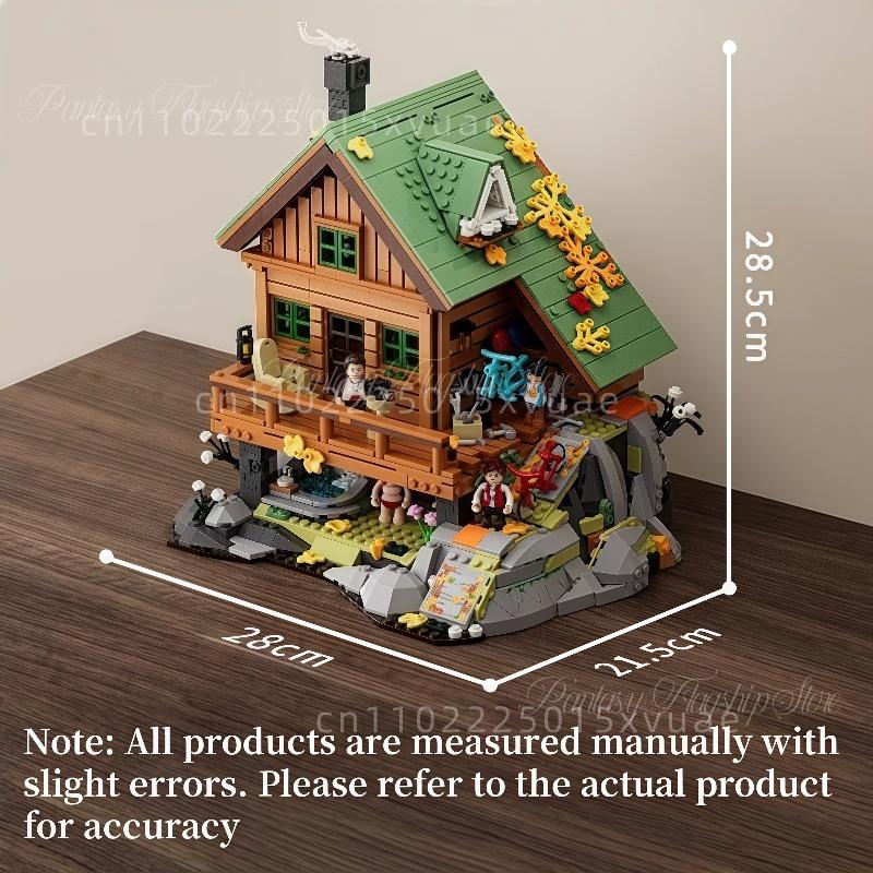 Mountain Hut Building Blocks Autumn Mountain Architecture Assembly Model Decoration Toys Collection Children's Birthday Gifts