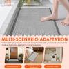 Waffle Bathroom Mat Microfiber Absorbent Bath Rug with Tassels Soft Non Slip Waffle Braided Floor Mat for Floor Tub Beside Decor