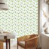 Crocodile wallpaper white, lime, light gray and green 50x1000