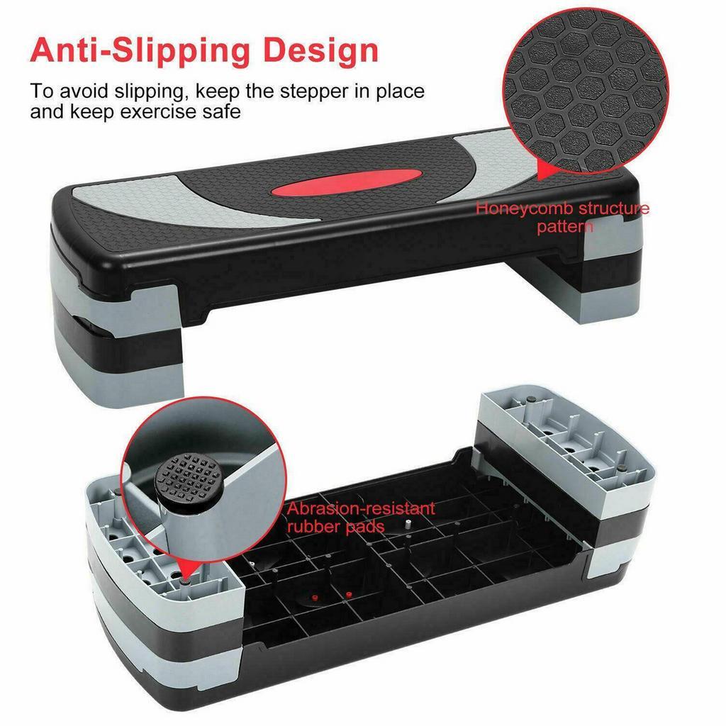 Adjustable Non-slip Cardio Yoga Pedal Stepper Fitness Aerobic Step Gym Workout Exercise Fitness Aerobic Step Equipment 5.2 KG