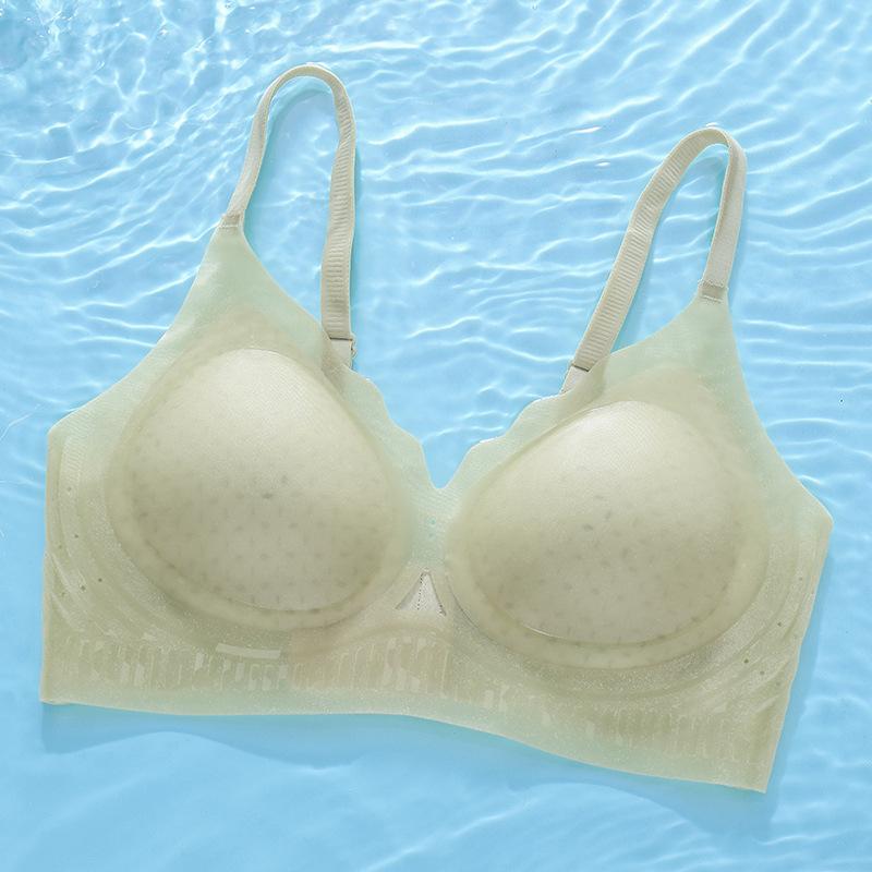 [Light] New Ice Silk Seamless Summer Thin Steel Rimless Bra Cool Bra