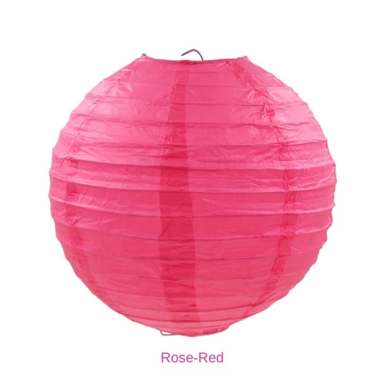 Diameter 15cm Paper Lanterns Yellow Orange Chinese Paper Lantern Lampion for Wedding Christmas Party Home Decorations Supplies