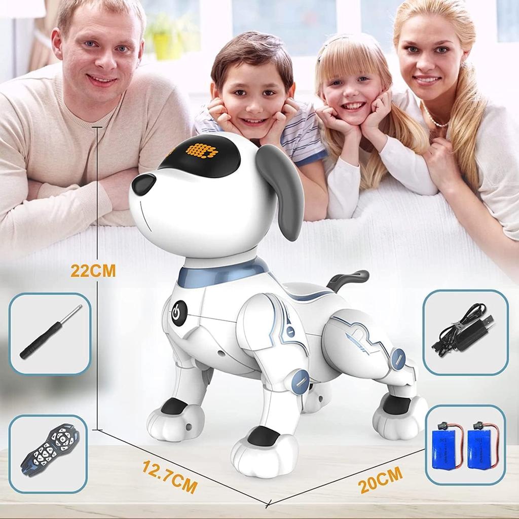 Robot Musical Voice Electronic Interactive Dog Soothing Birthday Gift for Boys and Christmas Gift for Kids and the Family Dog, Playing, Programmable,