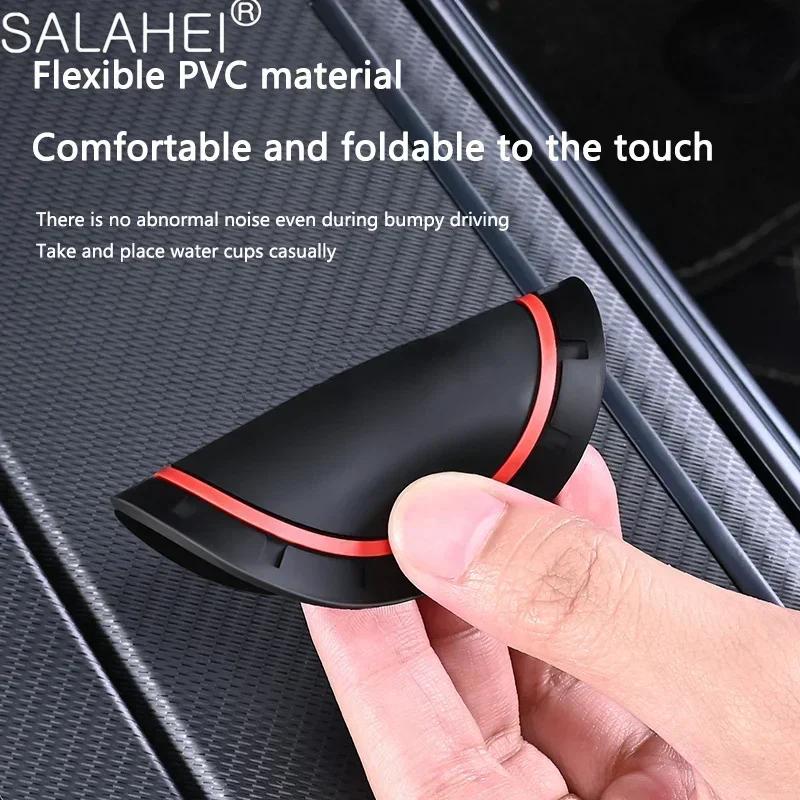 2 Stück Auto-Becherhalter Rutschfeste Silikonmatte Wasserbecher Anti-Rutsch-Pad für KIA Rio Soul Seltos Forte K5 K3 Niro Sorento Stinger Sportage