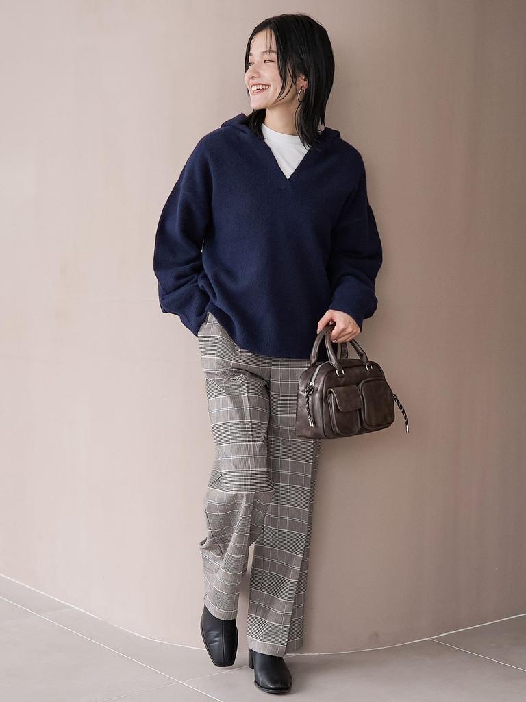 Cohen Classic Easy Beauty Check Wide Pants (Web-Exclusive Sizes Available) 76406000020 1550 MD.GRAY (15) M