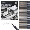 12 Stück beliebter Nagellack-Graffiti-Nadelstift-Werkzeug schnelltrocknend wasserdicht Ziehlinie Nagel handgezeichnete Linie Comic-Design Marker