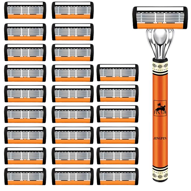 Shaver Brand New Design  Razor Shaving Six Layer Shaver Reusable Razor Imported Blade Multi Tool Head Change