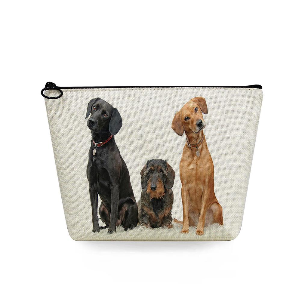 Women Dog Print Cosmetic Bag Toiletries Organize Travel Storage Case 6783