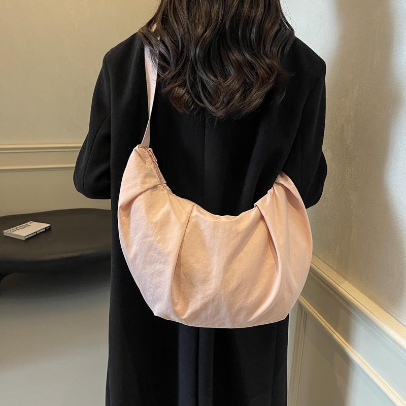 Large Capacity Tote Bag Solid Color Women's Shoulder Crossbody Bag