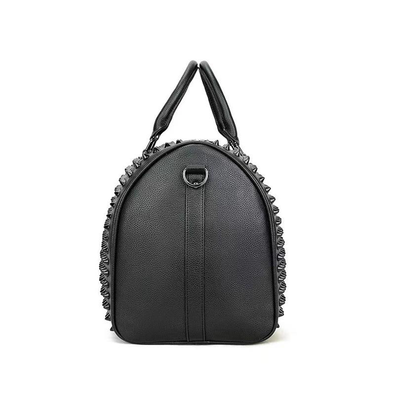Rivet Crossbody Bag Large Capacity Travel Duffle PVC Street Style Unisex