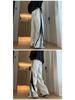 2025 Men's Loose Straight-Leg Casual Trousers - American Street Style with Three Stripes for Spring/Autumn
