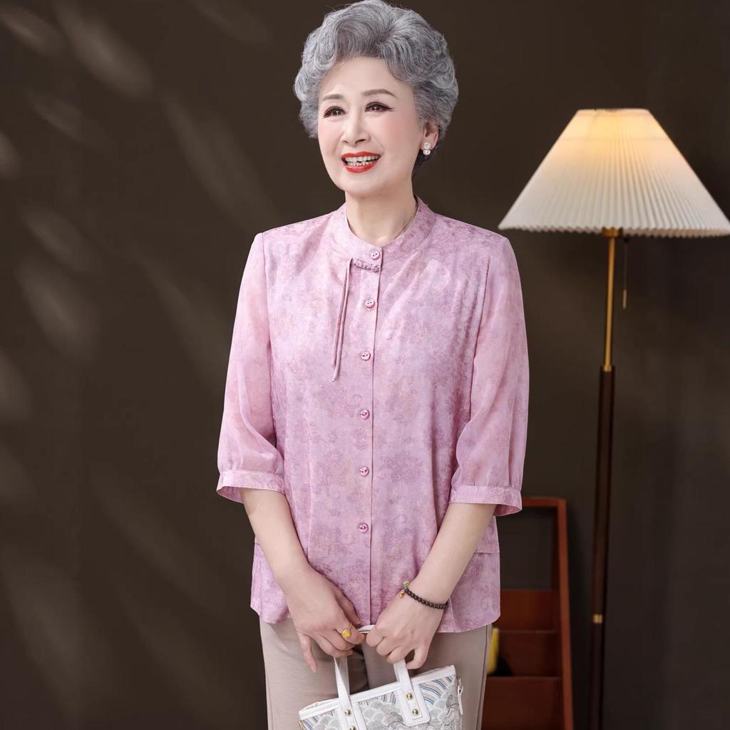 Spring Fashion National Style Shirt for Middle-Aged & Senior Women