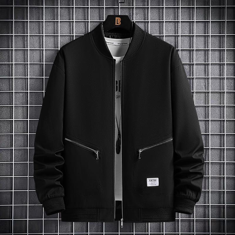 Plus Size Men Jacket Bomber Jacket Zipper Coat Man Autumn Outerwear Coat